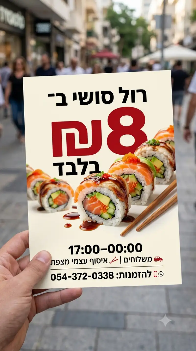 סושי ב8 שקל